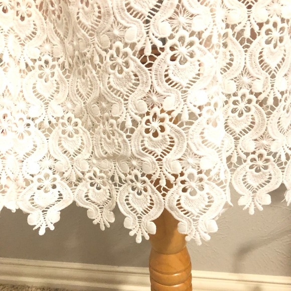 ASOS Arrogant Cat Ivory Lace Midi Dress sz 10 - Picture 7 of 11